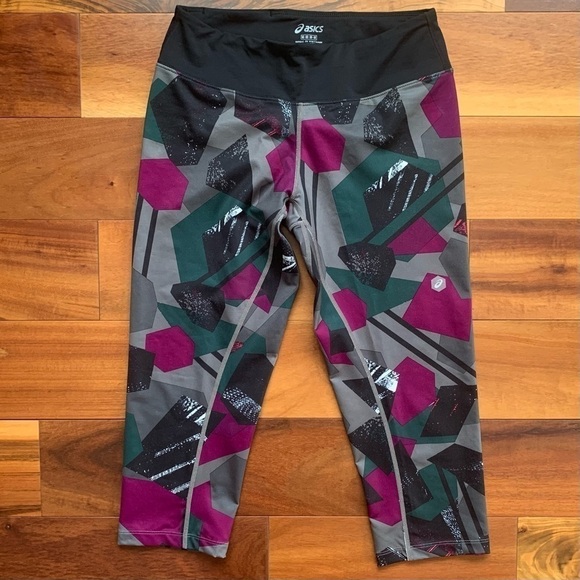 Asics Pants - ASICS Geometric Print Leggings